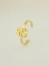 Flat Hammered Open Bangle
