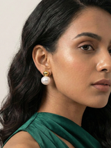 Two Tier Orb Stud Earrings