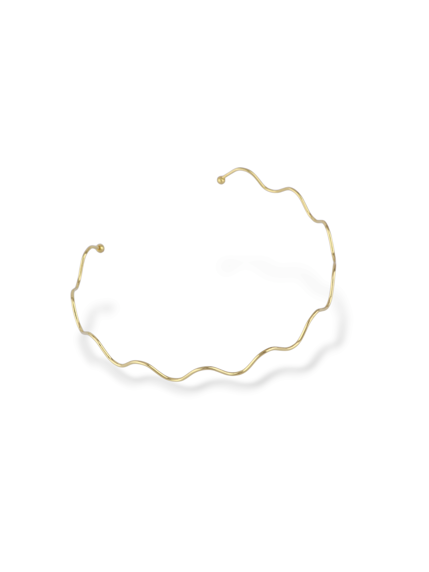Elegant Gold Wavy Iceband Choker Necklace For Women