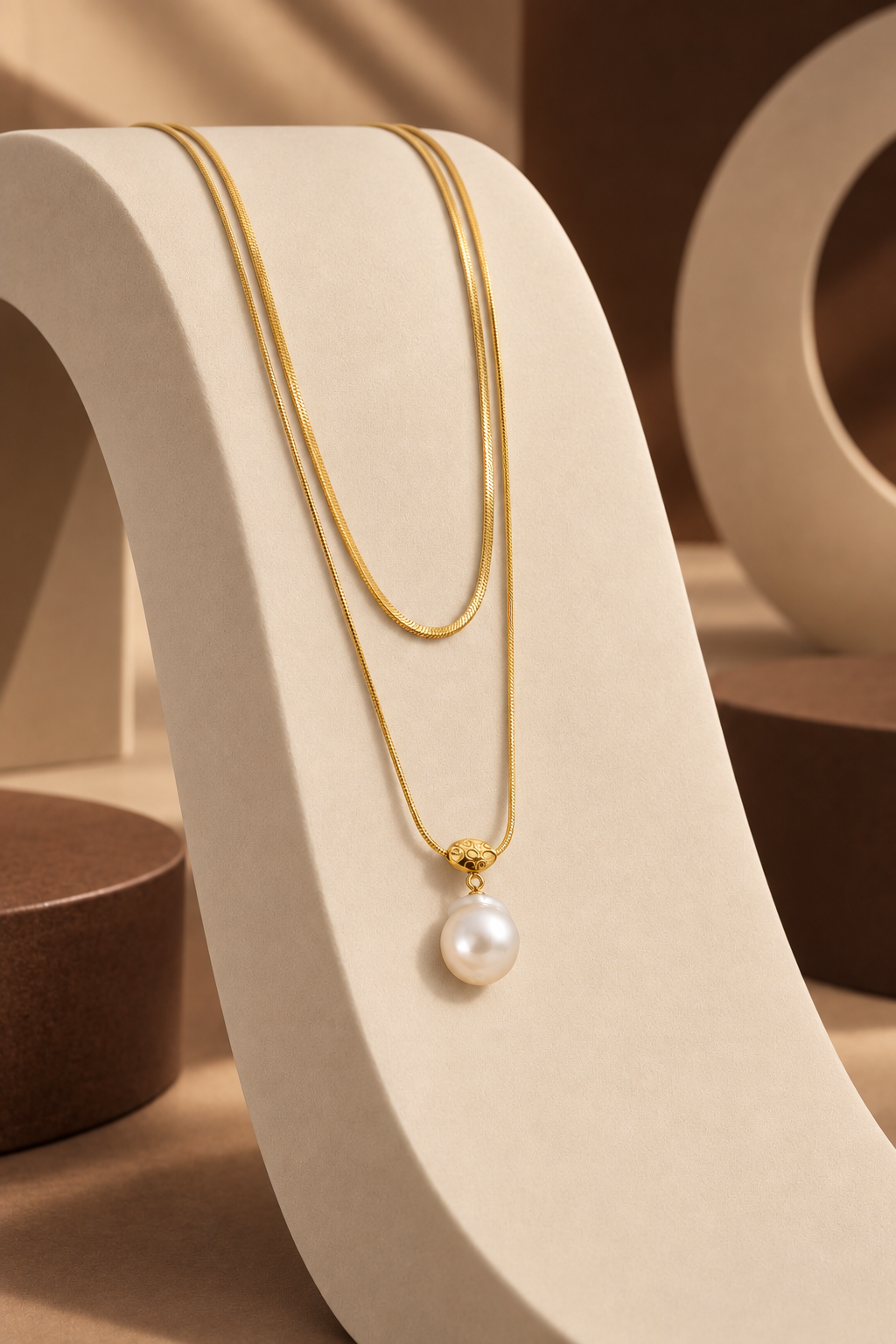Solene Pearl Layered Necklace