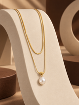 Solene Pearl Layered Necklace