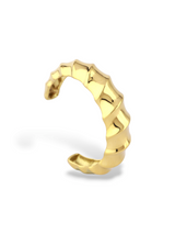 Unique Meridian Flow Cuff with Gold and Silver Waves