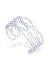 Modern Silver Wavy Bracelet