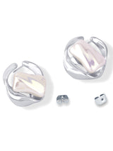 Elegant Mirage Loop Earrings with Soft Pearl Glow Touch