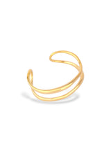 Elegant Sheen Cuff with a Smooth Polished Gold Finish