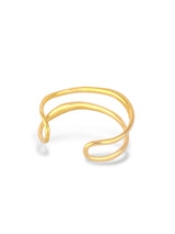 Elegant Sheen Cuff with a Smooth Polished Gold Finish