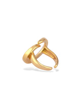 Avesa Open Curve Gold Ring with Smooth Finish