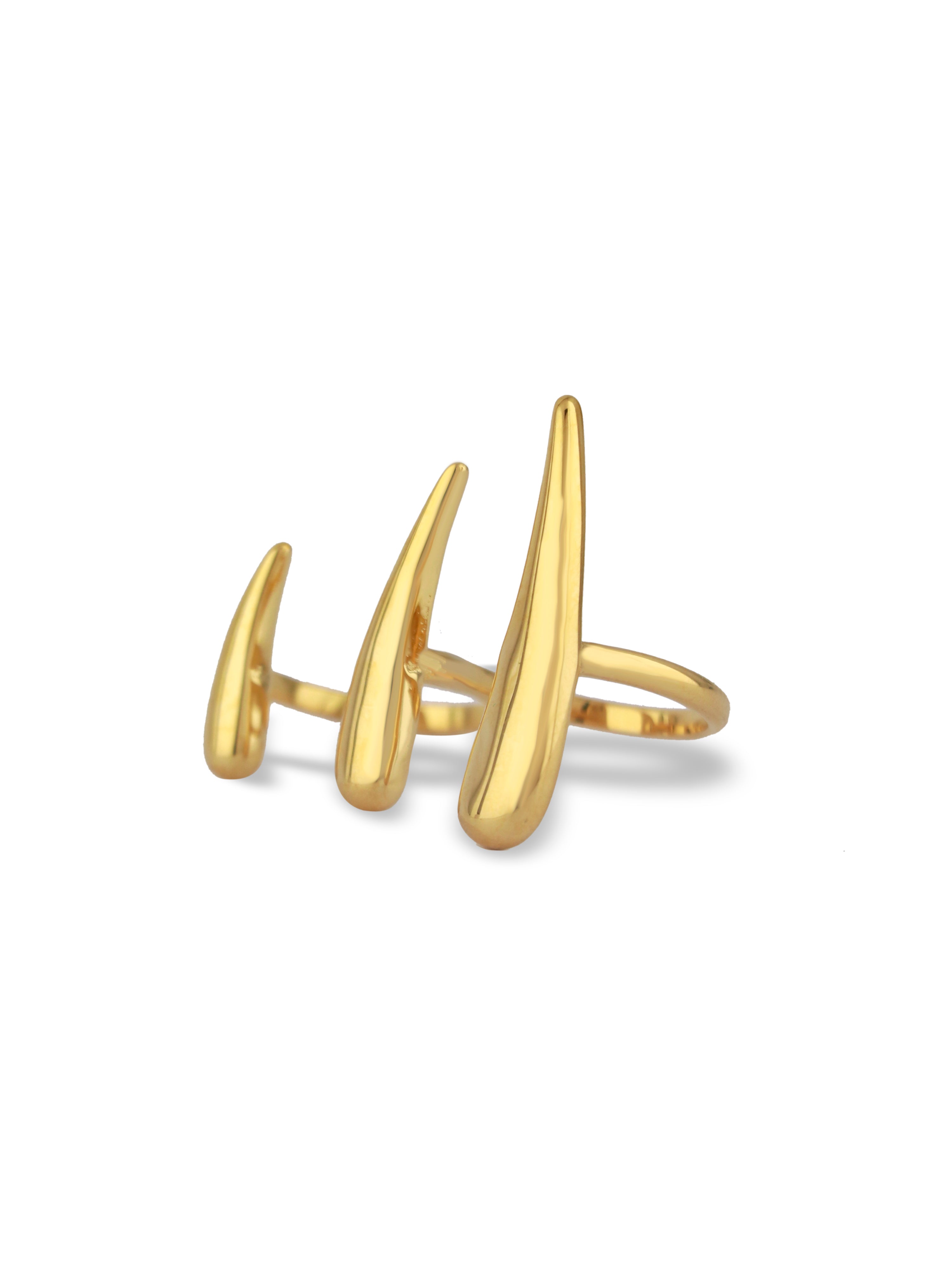 Golden Solstice Ring with a Modern Sun Design