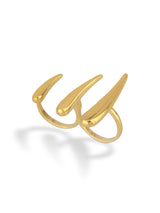 Golden Solstice Ring with a Modern Sun Design