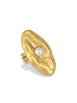 Elegant Gold ICON Ring with a Classic Round Pearl