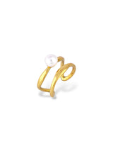 Luxe Drop Rings with Long Gold Chain Finish