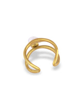 Luxe Drop Rings with Long Gold Chain Finish