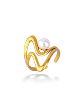 Ivory Pearl Wave Ring