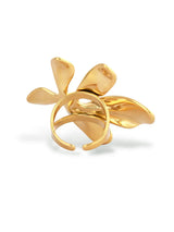 Petal Royale Gold Flower Adjustable Ring for Women