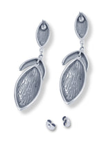 Modern Silver Leaf Dangle Earrings for Everyday Style