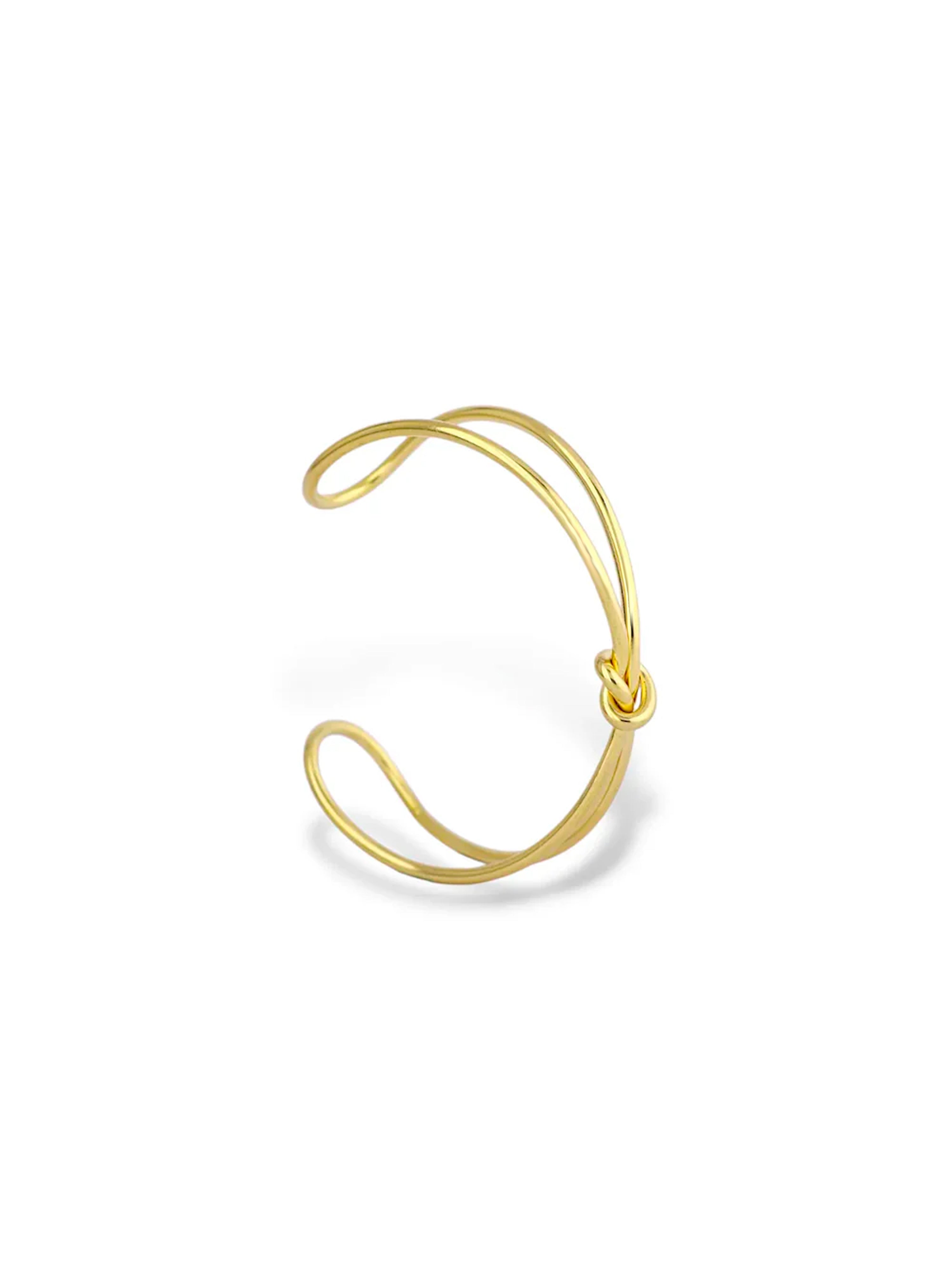 Modern Gold Whisper Open Cuff Adjustable Bangles