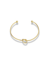 Eternal Knot Gold Plated Open Cuff Bangles for Women
