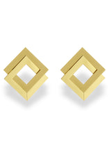 Recto Gold Geometric Square Jewelry Set for Women