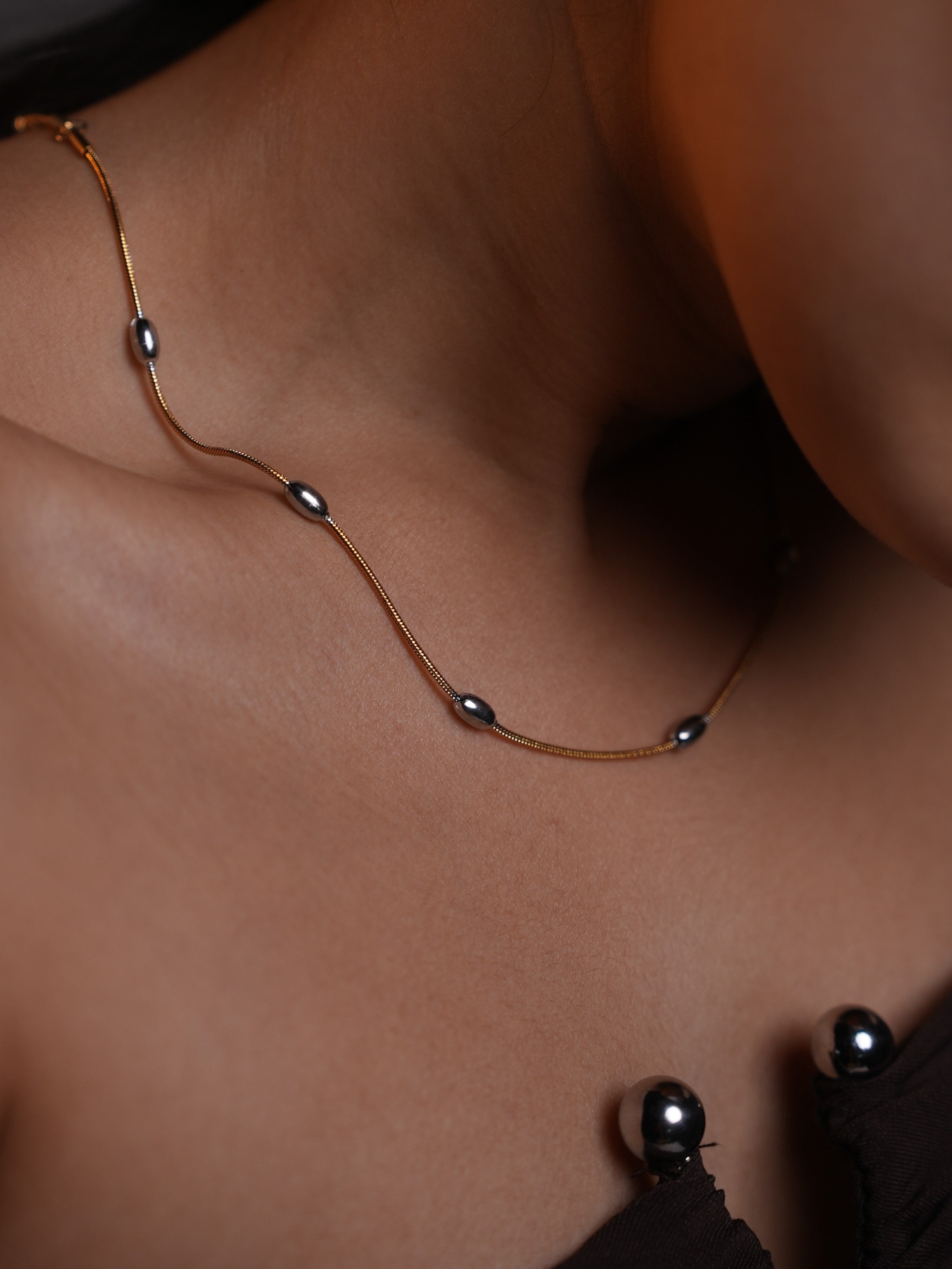 Silver Beads Necklace