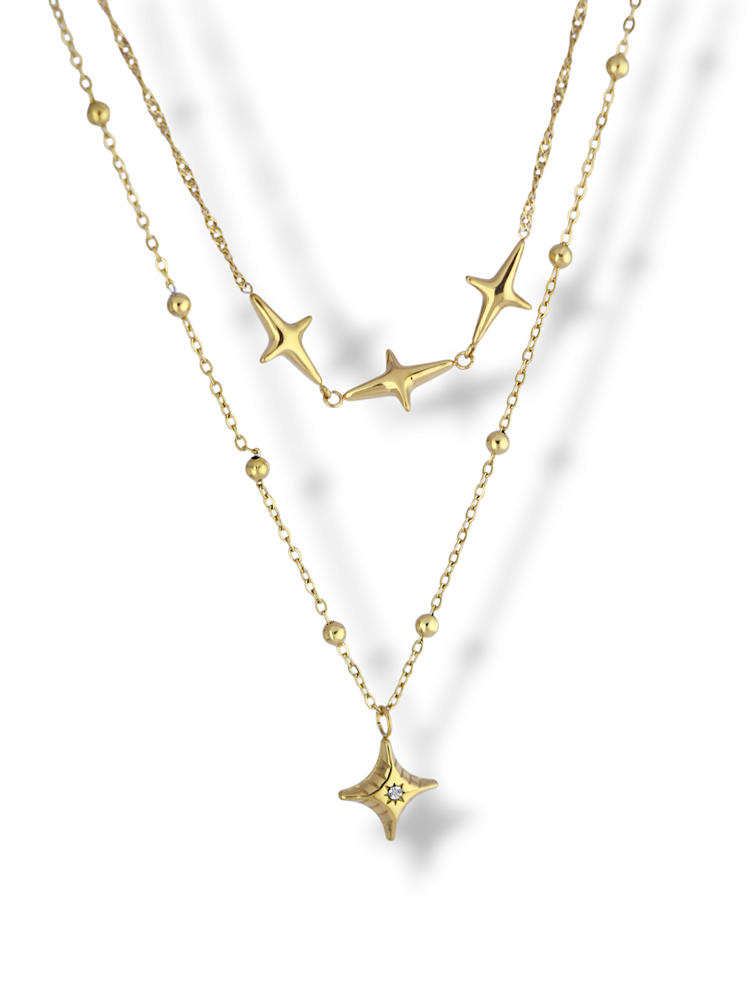 Moontrace Gold Plated Elegant Star Pendant Necklace for Women