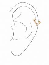Solitaire Wave Ear Cuff