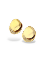 Gold Pebble Stud Earrings for a Natural Look
