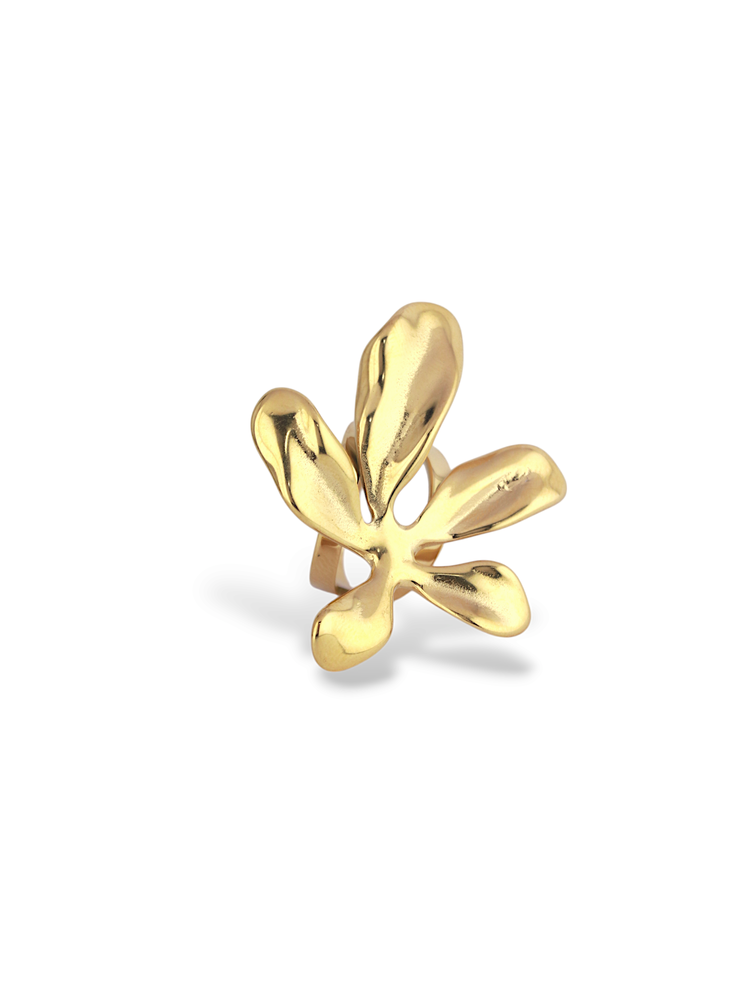 Petal Royale Gold Flower Adjustable Ring for Women