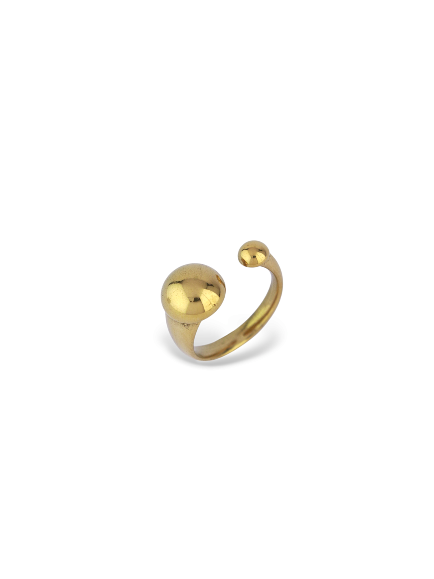 Golden Open End Promise Style Ring