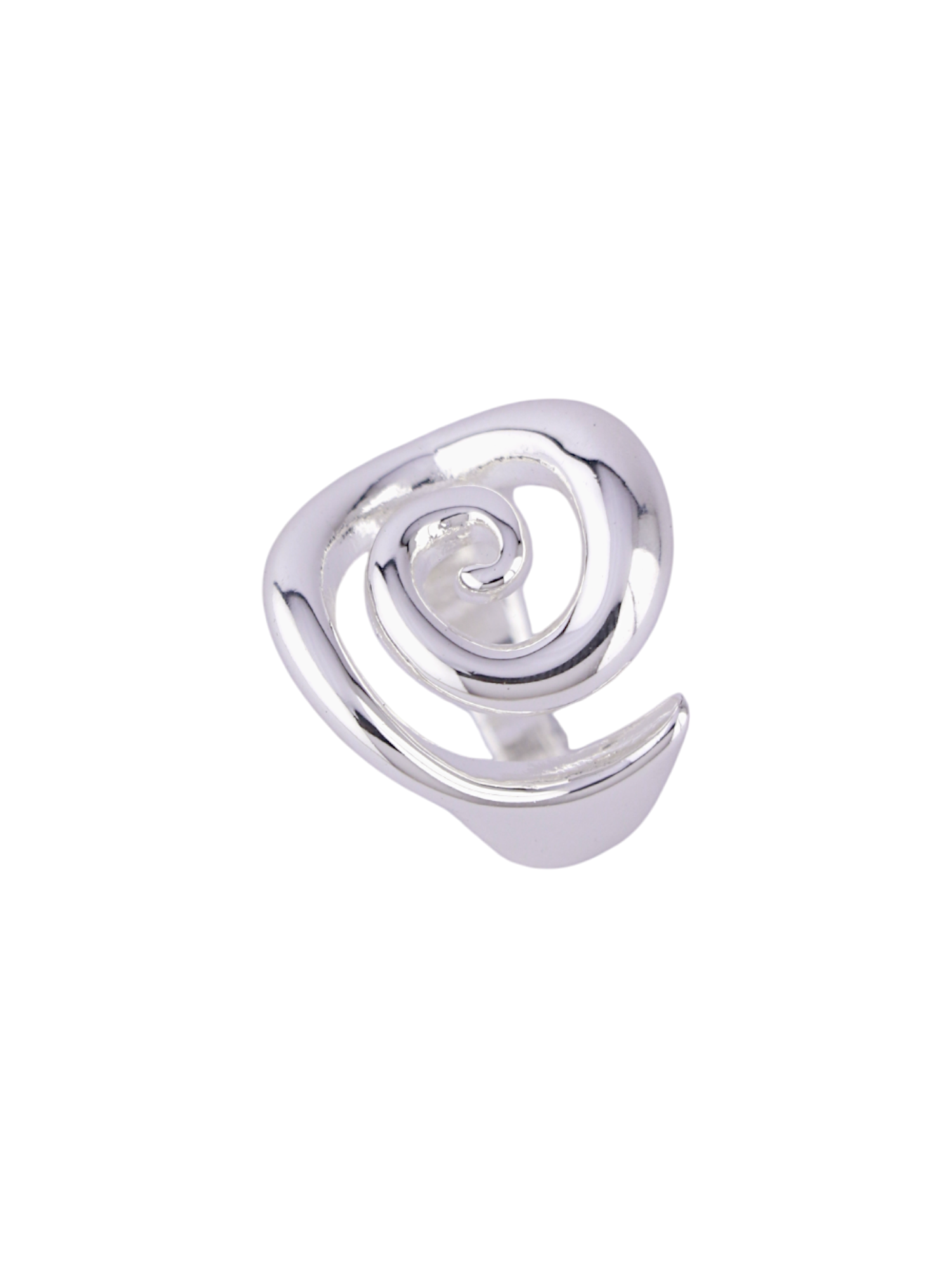 Elegant Golden Swirl Ring Featuring a Twisted Look