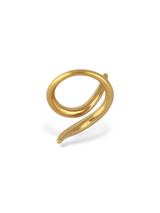 Elegant Golden Azura Ring with Smooth Curve