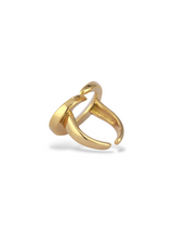 Avesa Open Curve Gold Ring with Smooth Finish