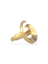 Avesa Open Curve Gold Ring with Smooth Finish