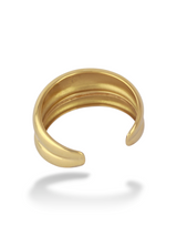 Modern Twinray Bangle with Two-Tone Metallic Finish
