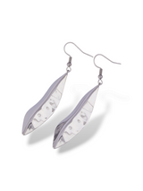 Aloy Petal Silver Drop Earrings with Soft Flow Design