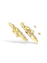 Elegant Gold Silken Drop Pendant and Earring Set