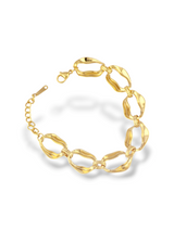 Elegant Gold Rustin Chain Bracelet with Soft Wavy Links