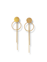 Elegant Gold Geometric Hoop & Tassel Jewelry Set