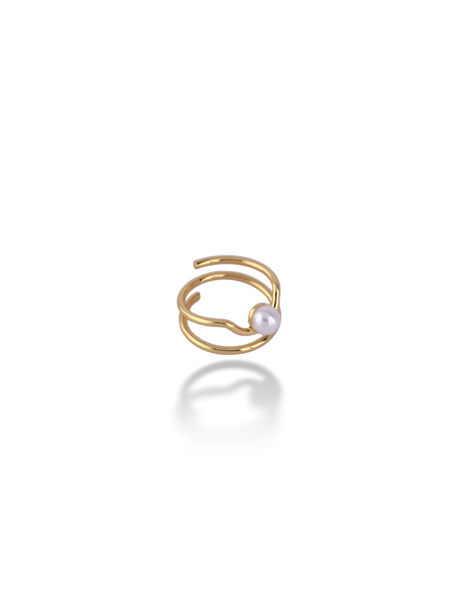 Pearl Twisted Band Ring