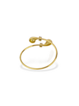 Elegant Halo Knot Open Cuff Bangle with Sparkles