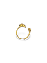 Golden Open End Promise Style Ring