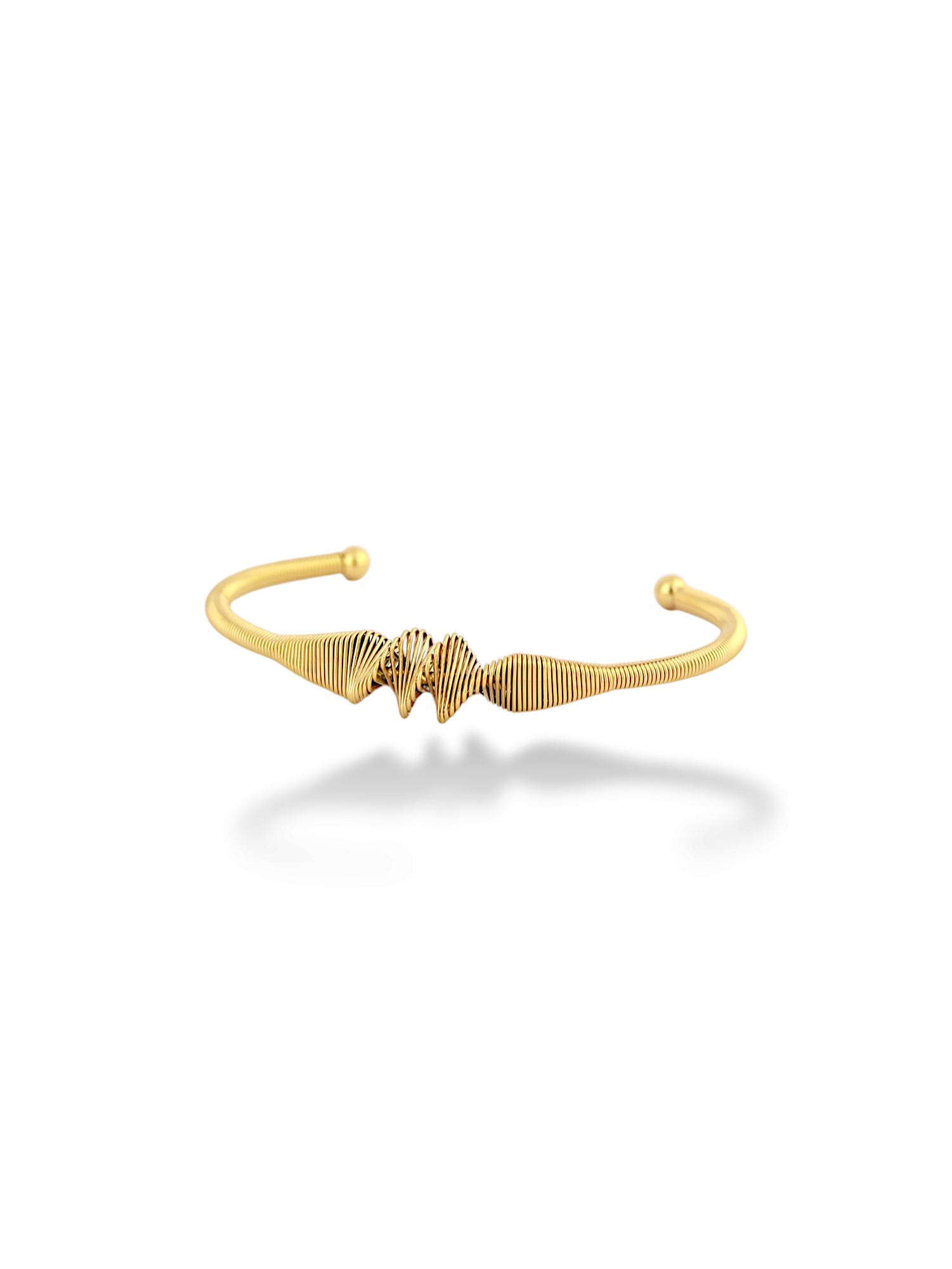Golden Infinity Bangle with Shine