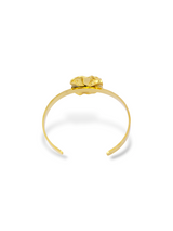 Elegant Gold Monarch Open Bangle with Sparkling Stones