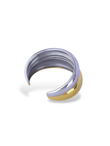 Modern Twinray Bangle with Two-Tone Metallic Finish