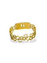 Sunswell Bangle - Elegant Gold Cutout Bracelet