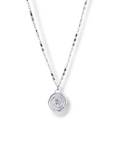 Gold Spiral Rose Pendant Necklace with Box Chain