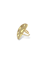 Modern Gold Wavy Adjustable Open Ring