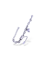 Elegant Gold Weave Chain Bracelet with Heart Charm