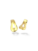 Golden Hugger Stud Earrings Soft Curved Minimal Shape