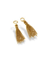 Elegant Gold Fringe Drop Earrings with Soft Flowing Chains