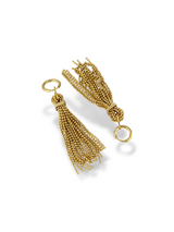 Elegant Gold Fringe Drop Earrings with Soft Flowing Chains
